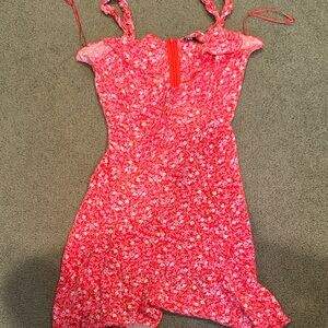 Zara Red Floral Dress